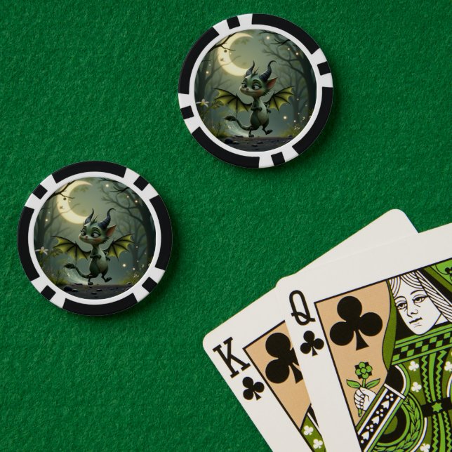 Fichas De Póquer Where moonbeams dance, little mischief awakens.  (Mesa de Poker (Doble))