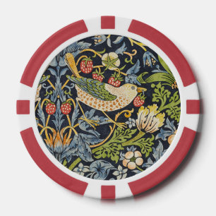 Fichas De Póquer William Morris - Patrón floral de fresa