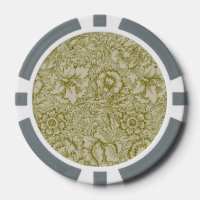 William Morris Poppy Classic Floral Green