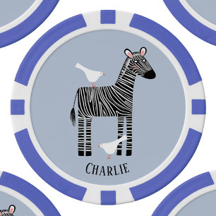 Fichas De Póquer Zebra personalizada