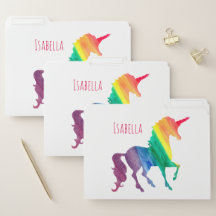 Chicas personalizados de Rainbow Unicorn en color 