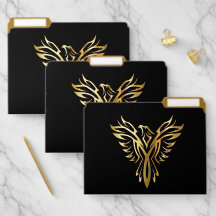 Elegante Fénix Gold Rising Bird Decorativo
