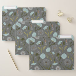 Fichero Elegante patrón floral de Dandelions azul gris