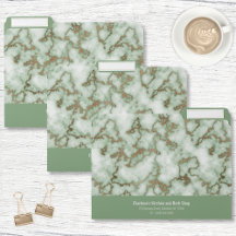 Faux Green Gold Marble