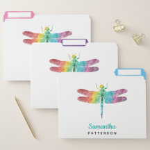 Femenino personalizada libélula de la acuarela del