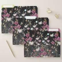 Flores salvajes retro boho elegante