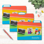 Fichero Foto de nombre personalizado LGBT Gay Lesbian Mode<br><div class="desc">Este colorido diseño moderno presenta un fondo colorido con sus fotos favoritas y su nombre personalizado.</div>