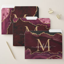 Guión Monograma del Purpurina Geode Gold de la Aga