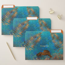 Leopardo azul de cobre de Boho
