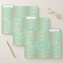 Monogramación de la impresión de Leopardo verde de