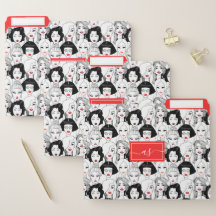 Multitud de Mujeres Retro Vogue Labios Rojos Monog