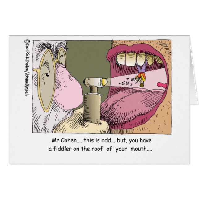 Fiddler On Roof Gracioso Dentistry Gifts & Tees (Anverso (Horizontal))