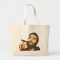 Fidel Castro con la bolsa de asas del retrato del