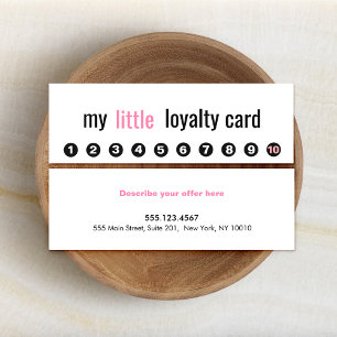 Fidelización 10 Tarjeta de fidelidad del cliente del salón de b