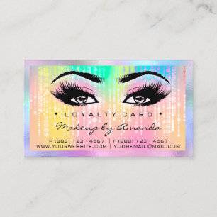 Fidelización Artista de maquillaje Unicornio con tarjeta de fid