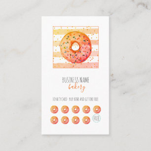 Fidelización Bakery Baker Donut Pastry Chef Tarjeta de fidelida