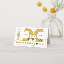Fidelización Barber shop elegante tarjeta de punteo de fidelida