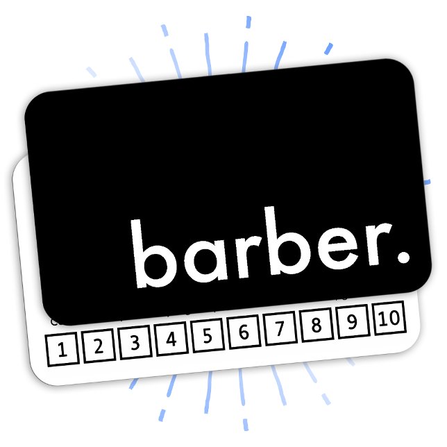 Fidelización barber. tarjeta de punch de lealtad (Subido por el creador)