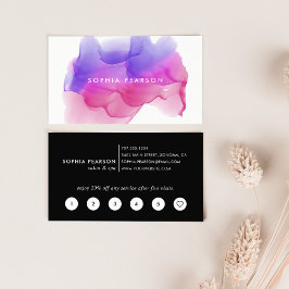 Fidelización Bolsa de acuarela magenta | Tarjeta de fidelidad