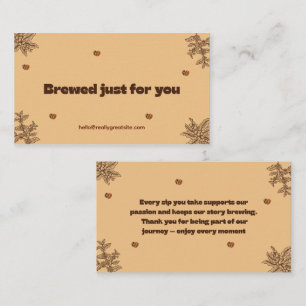 Fidelización Café Preparado Solo Para Ti Tarjeta de Agradecimie