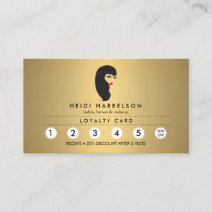 Fidelización Chica con tarjeta de fidelidad de la sala de oro d