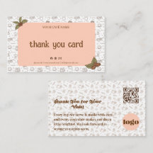 Código QR de la tarjeta de agradecimiento del Café