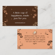Diseño de tarjeta de agradecimiento de café minima