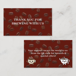 Fidelización Diseño de tarjeta de agradecimiento de granos de c