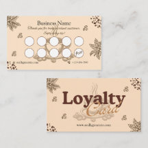Diseño de Tarjeta de Fidelidad de Café Beige Elega
