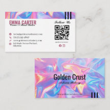 Diseño de tarjeta de presentación de panadería hol
