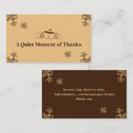 Fidelización Diseño Mínimo de Tarjeta de Agradecimiento de Café