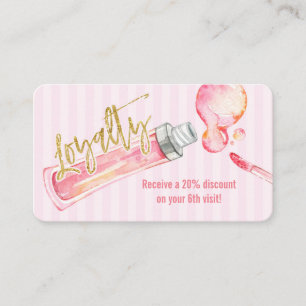 Fidelización El rosa raya la tarjeta de la lealtad del