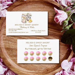 Fidelización Elegante mezclador floral Stand Tarjeta de fidelid