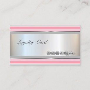 Fidelización Elegante moderno, plata, tarjeta de fidelidad raya