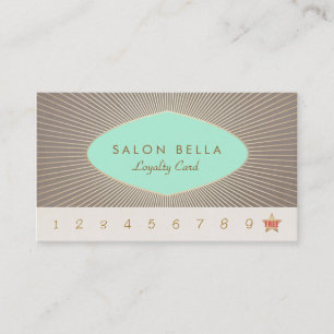 Fidelización Elegante Salón de Belleza Tarjeta Punch de Lealtad