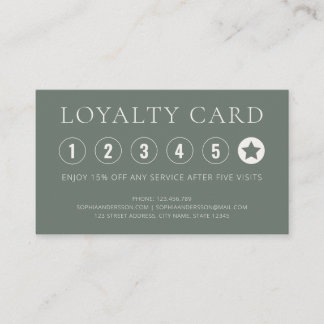 Fidelización Elegante tarjeta de fidelidad plana de corte horiz