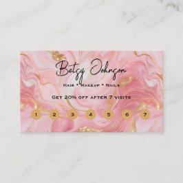 Fidelización Elegante tarjeta de fidelidad plana de oro blanco 