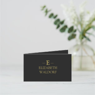 Fidelización Elegante tarjeta de fidelidad plegada de monograma