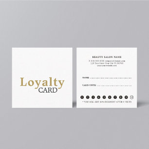 Fidelización Elegante Tarjeta de Lealtad Simple Salón de Bellez