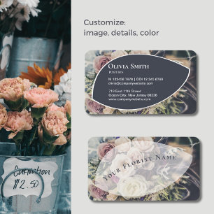 Fidelización Elegante tarjeta de visita florista de Personaliza