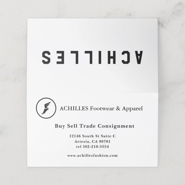 Fidelización Estándar, 3,5" x 2,0", tarjeta de presentación Fot (Exterior desplegado)