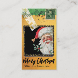 Fidelización Estilo Vintage de la tarjeta de fidelidad de Santa
