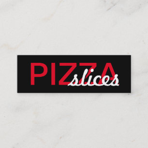 Fidelización la pizza corta la tarjeta de sacador