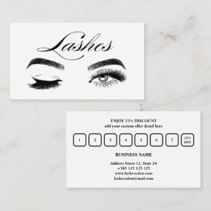 Fidelización Lanza Tarjeta De Lealtad Simple En Blanco Y Negro