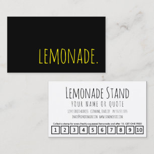 Fidelización limonada. tarjeta de sacador de la lealtad