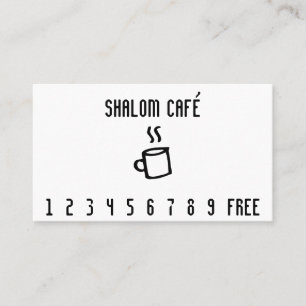 Fidelización Línea tarjeta de la taza de café de sacador del