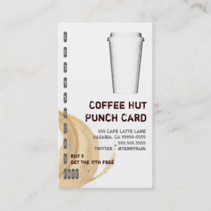 Fidelización Mancha del café e ir tarjeta de sacador de la