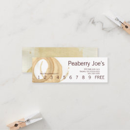 Fidelización Mini tarjeta perforada de la mancha de la taza de