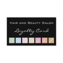 Pelo y tarjeta de la lealtad del salón de belleza