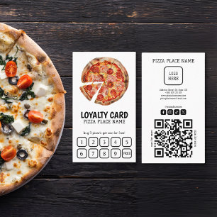 Fidelización Pizzeria Código QR Tarjeta de fidelidad simple